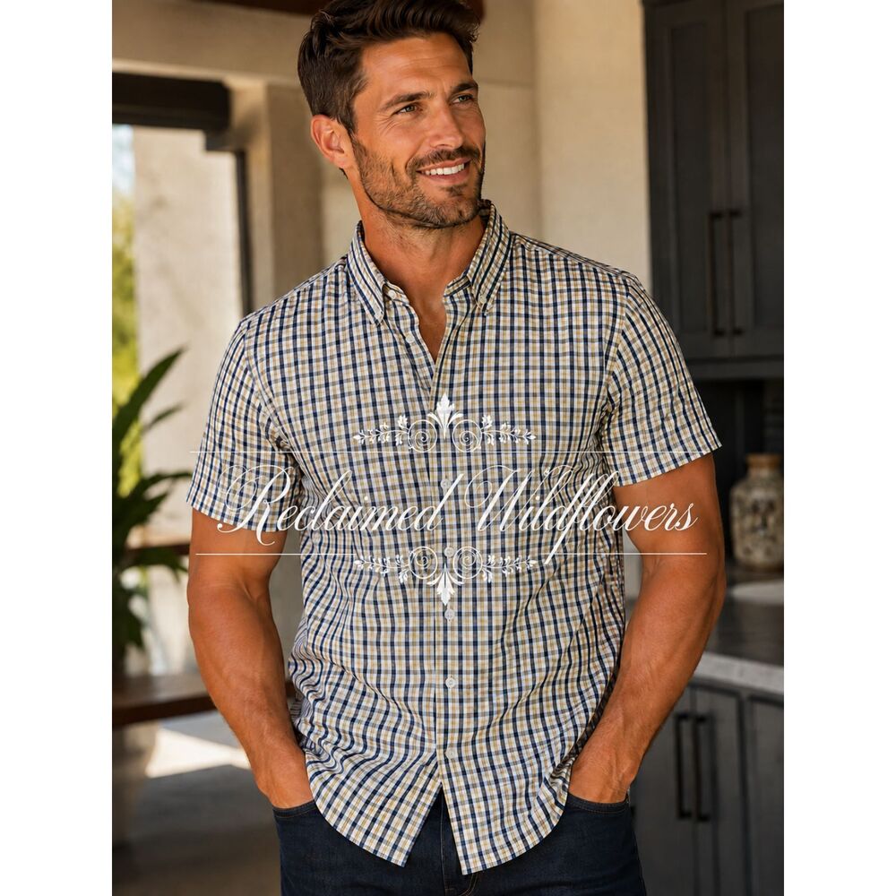 Daniel Cremieux Signature Collection Men’s Plaid Button Down Shirt M NWT